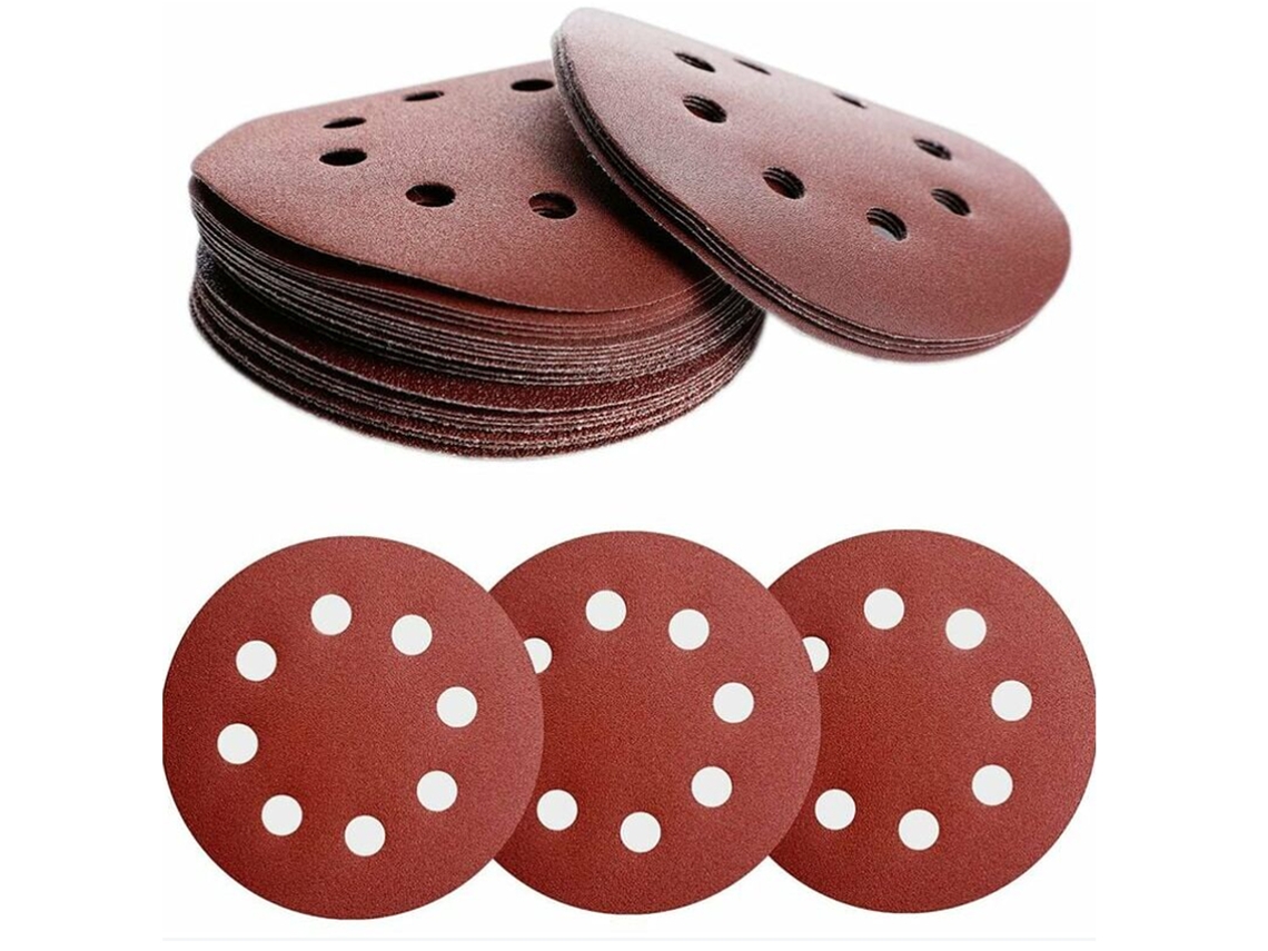 Conjunto de 24 discos lixa 125 Mm para lixadeira excêntrica BRILVIBERA