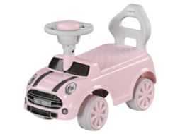Carro Andador Para Bebés De 18-36 Meses Com Volante Buzina E Sistema Anti-tombo 53x25x35 Cm Rosa