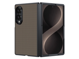 Capa Para Samsung Galaxy Z Fold8, Capa Protetora Ultrafina Em Couro Pu Gertiz (ouro Carbono)