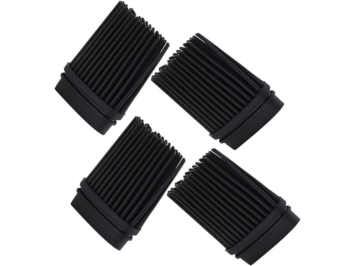 Conjunto De 4 Pincéis De Silicone Para Churrasco Com Cabos Ocos De Aço