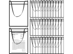Organizador de Recibos Amosfun com 30 Bolsos Transparentes Pvc para Quadro Branco, Ideal Pendurar Papéis e Org