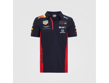 Camiseta azul Red Bull Fórmula 1, tamanho XS, poliéster