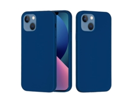 Capa De Silicone Para Iphone 14 - Cor Sólida, Proteção Fina E Antiaderente - Azul Cobalto