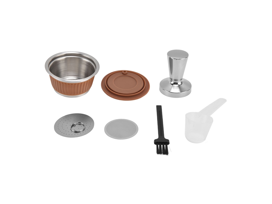 Cápsula De Café Reutilizável Com Filtro, Copo E Tamper Para Dolce Gusto Cor Café Aço Inoxidável