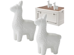 Decoração Em Cerâmica, Conjunto De 2 Estátuas De Animais Para Decoração De Mesa.