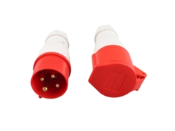 Enchufe Industrial Cee de 4 Pines Ip44 16a 220 380v, Conector Macho hembra Rojo