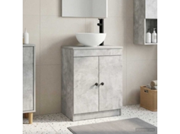 Vidaxl Gabinete De Banheiro Com Pia Cinzento Cimento 54 X 35 X 83 Cm