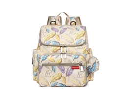 Mochila Maternal, Bolsa Impermeável para Bebê com Trocador, Bolsa para Mamãe, Presentes para Futuras Mamães SPQMENT (folha)