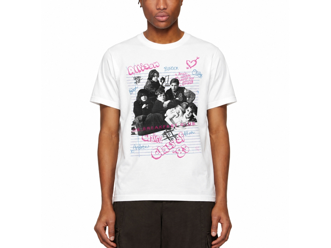 Rockinstone Breakfast Club Movie Group White Adult T-shirt Size:xxl
