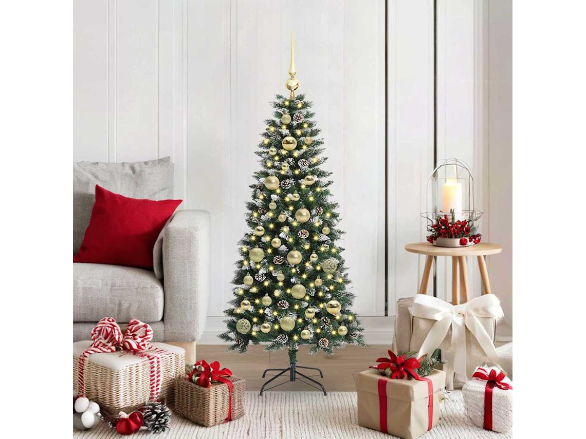 Vidaxl Árvore De Natal Artificial Verde 120 Cm Pvc, Plástico E Aço