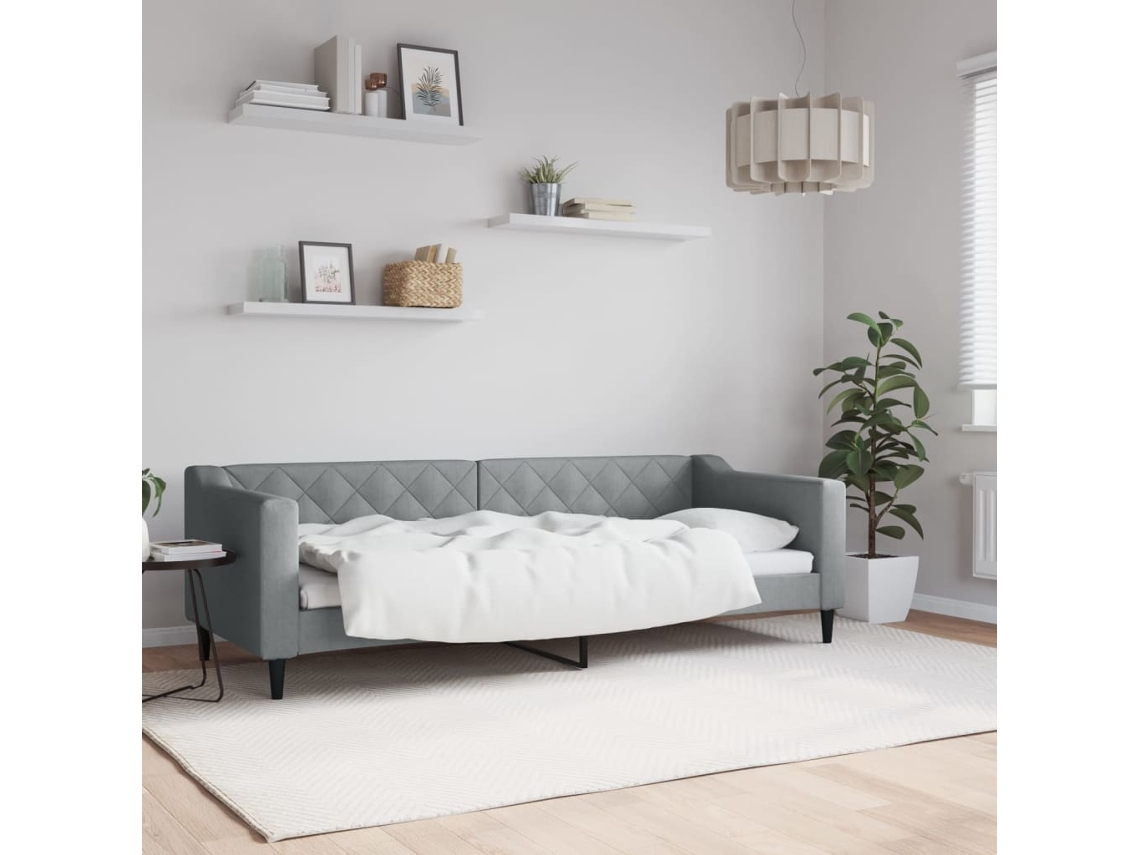 Vidaxl Sofá-cama 80x200 Cm Tecido Cinzento-claro