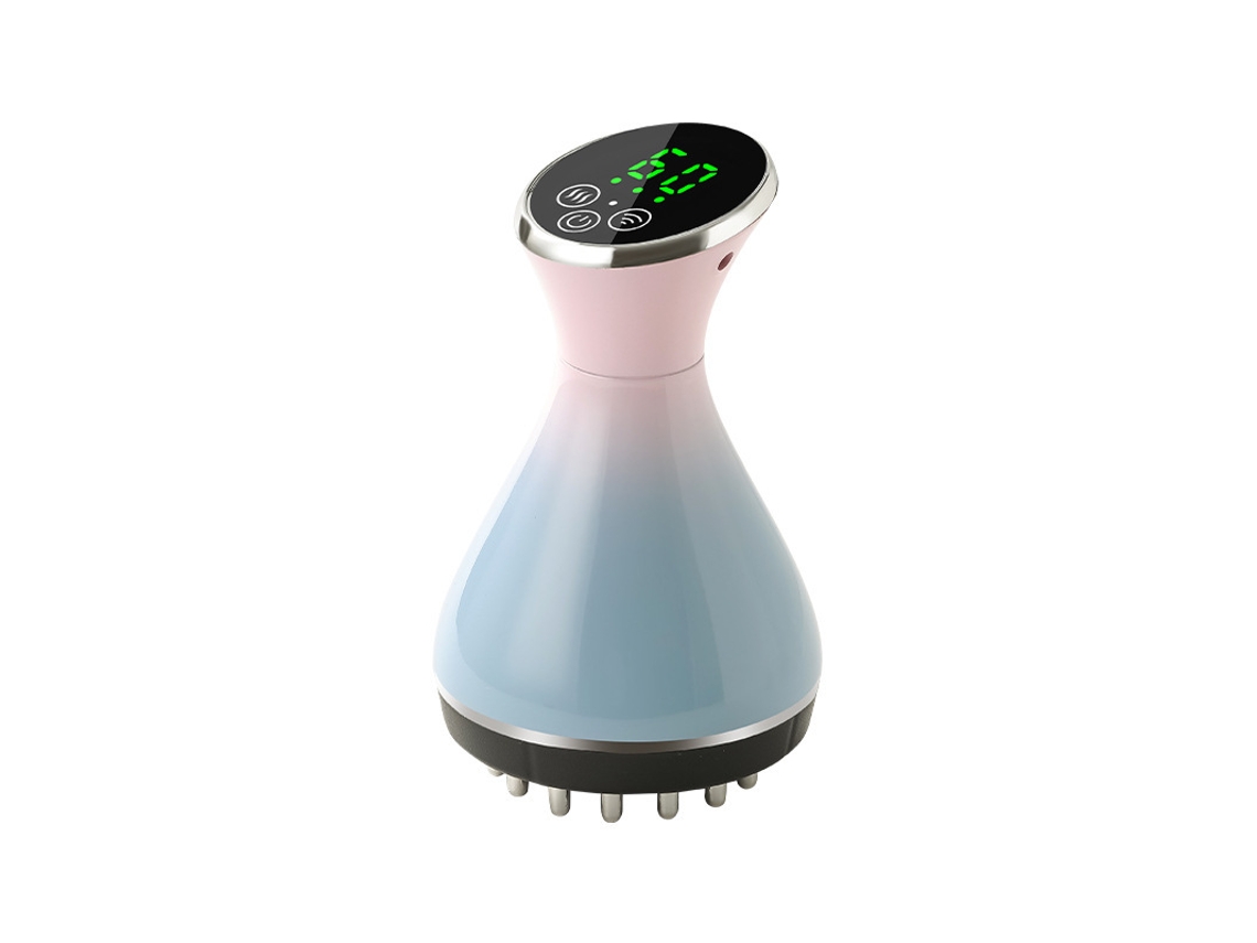 Massageador Anticelulite Com Ventosas Eifson, 3 Vibrações Calor Luz Vermelha Recarregável Azul