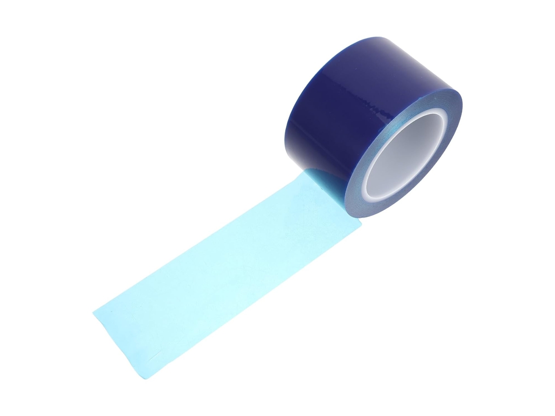 Película protetora autoadesiva azul, fácil de remover sem deixar resíduos de PE, para superfícies de metal e aço inoxidável.