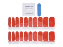 20pcs Tiras De Esmalte De Unhas Adesivas Autoadesivas Envelopes Completos Decal Decoracao Pure Color