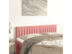 Cabecero de terciopelo de 2 piezas 72x5x78/88 cm rosa