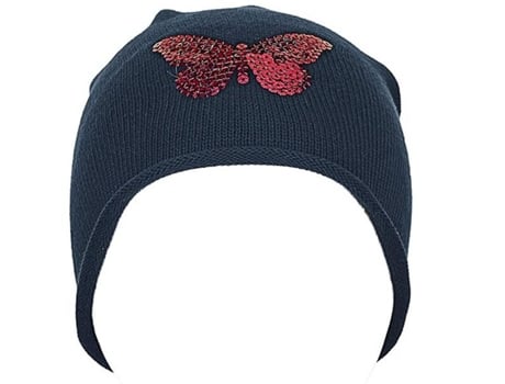 Chapéu De Menina Estrela Thaler Sterntaler Malha Azul (57)