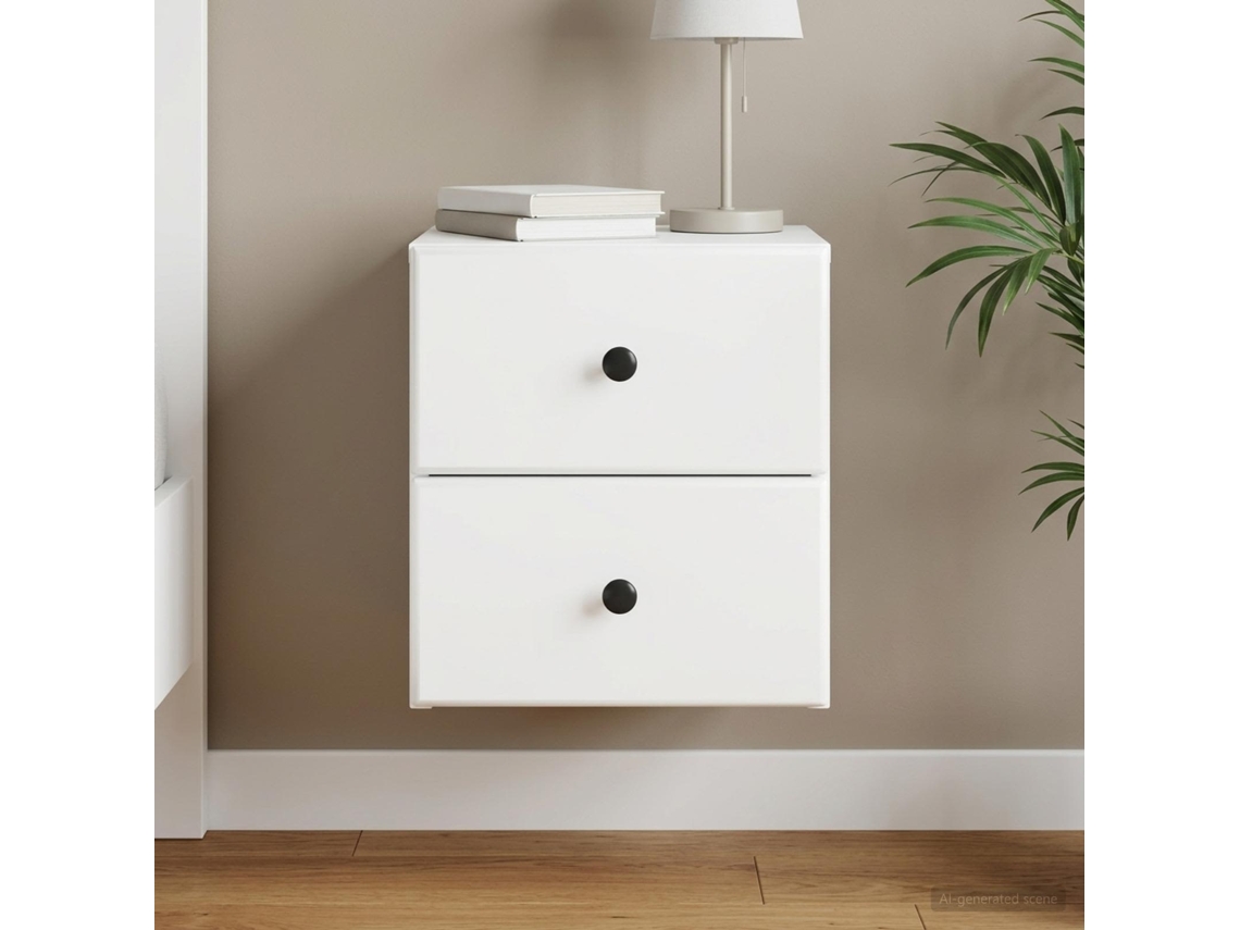 Vidaxl Gabinete De Canto Montado Na Parede Branco 34,5 X 33 X 40 Cm