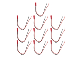 Mali 10pcs Fio de Motor com Conector Jst Fêmea Silicone para Carros Modelo Rc Brinquedos Bateria Comprimento 160mm