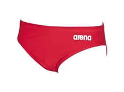 Team Swim Brief Solid Red Arena