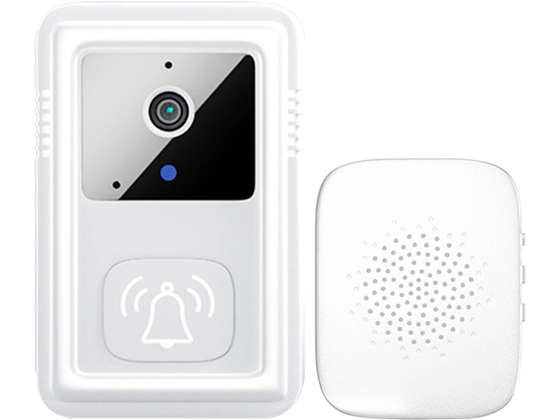 Campainha de Vídeo HALINUIA Wifi Sem Fios Hd com Visão Noturna, Áudio Bidirecional e Suporte Adesivo para Instalação Fácil Ideal para Apartamen