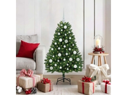 Vidaxl Árvore De Natal Artificial 120 Cm 150 Led Branco Quente Verde
