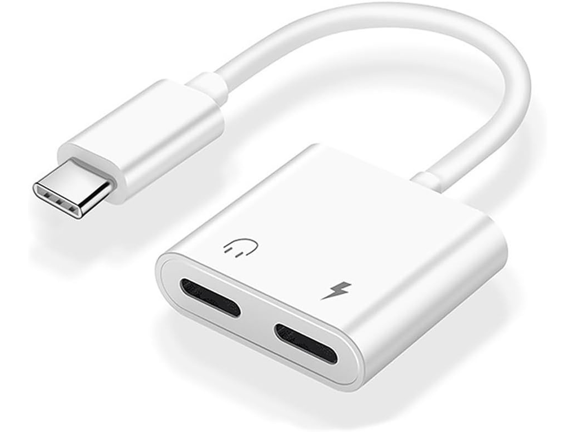 Adaptador De Áudio Usb-c Para Apple 15, Branco