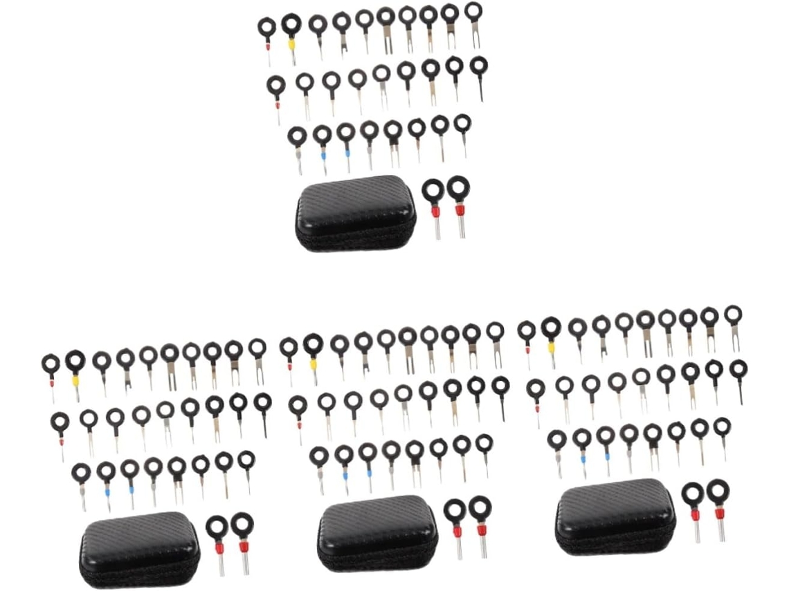 Conjunto de 4 extratores de agulha para remoção de pontas de pneus de carros.