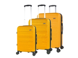 Conjunto de Malas Rígidas em Abs de Mostarda JASLEN Toulouse (48x73x28 Cm 80l)
