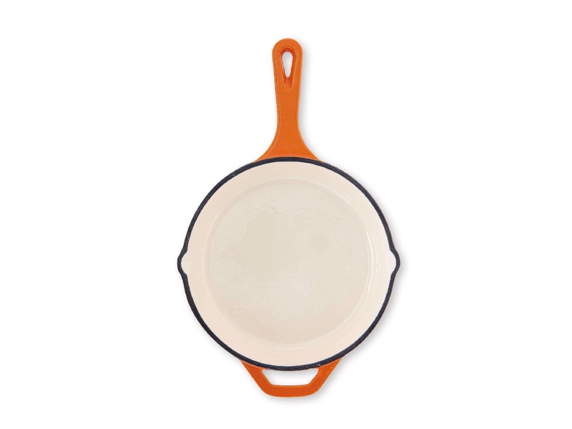 Frigideira de ferro fundido Kasa Orange de 8"