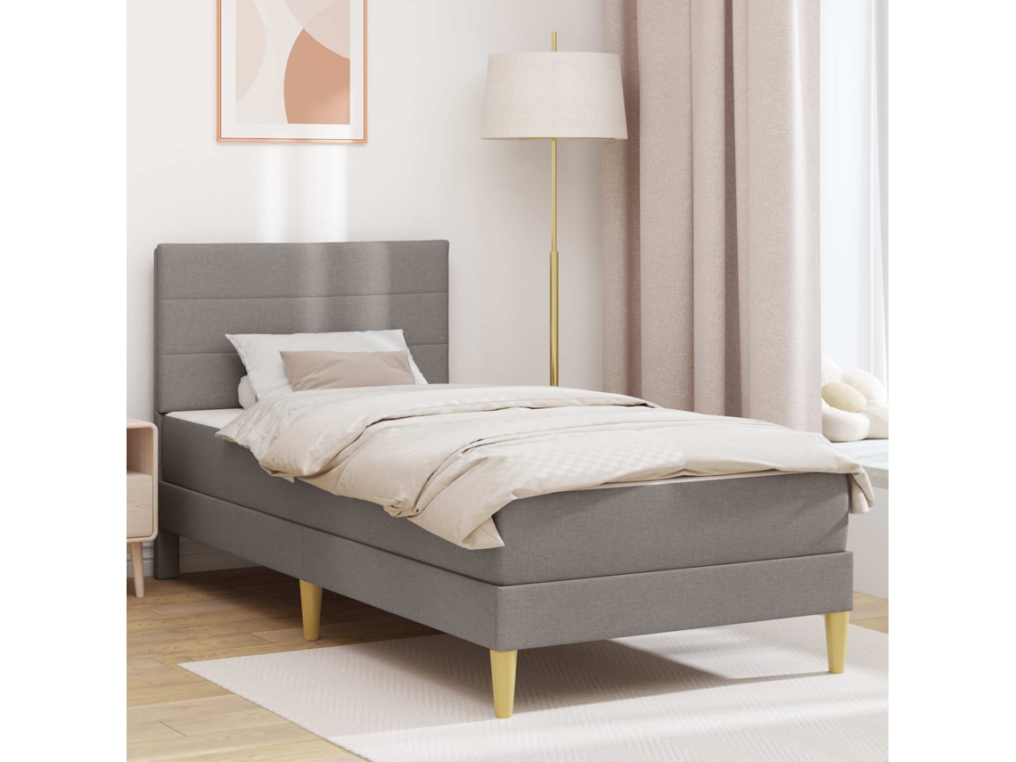 Vidaxl Estrutura Da Cama 90 X 200 Cm Cinzento-acastanhado