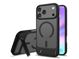 Capa Magnética Para Iphone 17 Pro Max Com Suporte Invisível Integrado, Compatível Com Magsafe, Fina, Transparente, Fosca E Resistente A Impactos, Na C