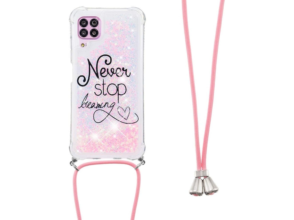 Correia Colar Pescoço Líquido Brilhante Yb Gs para Huawei Huawei P40 Lite HONGWE. Transparente