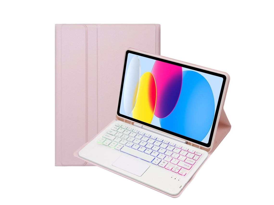 Lurelia Capa Com Teclado Bluetooth Para Ipad 10.2 Com Retroiluminação Gradiente E Toque