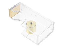 Dispensador de Fita Adesiva de Mesa, Cortador de Fita Dourado para Uso Doméstico, 2 Peças, Ferramenta em Acrílico GOKOCO