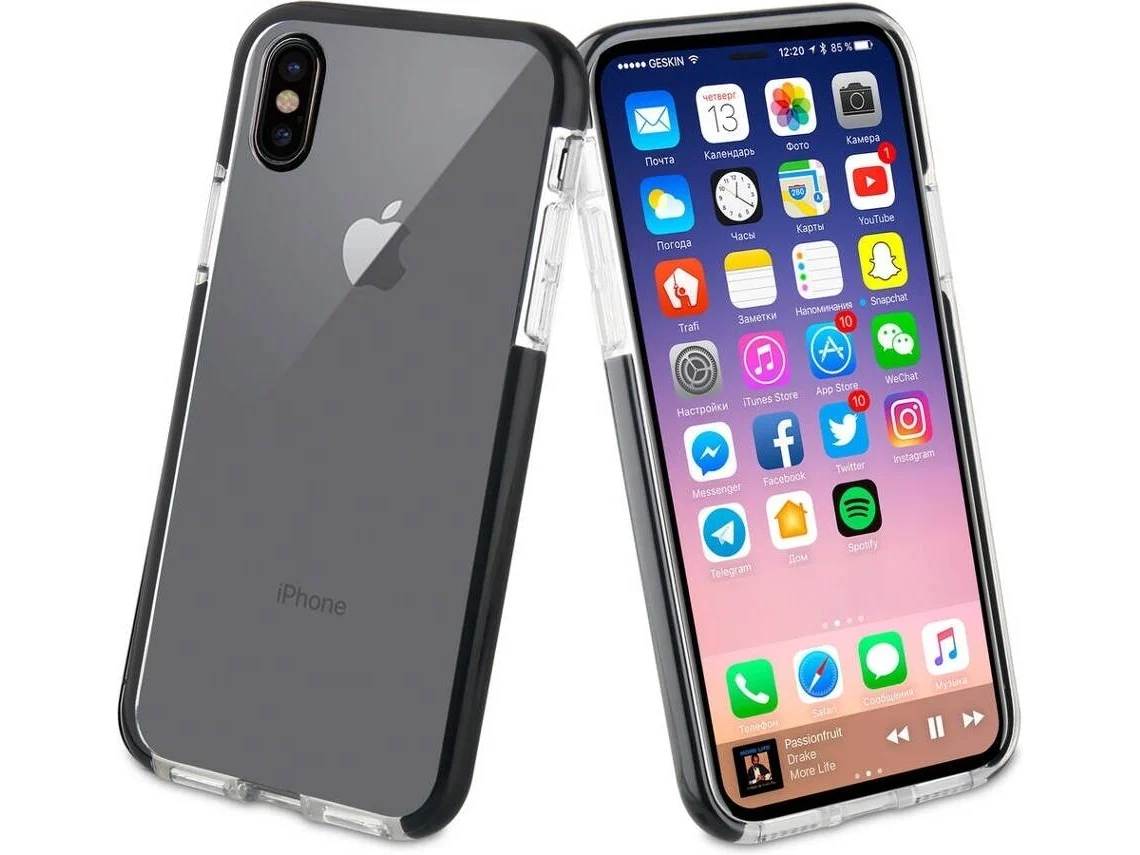 Capa iPhone X, XS MUVIT Shockproof Transparente