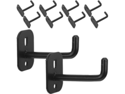 Conjunto De 10 Ganchos Para Painel Perfurado (mm) – Metal Preto (cm)
