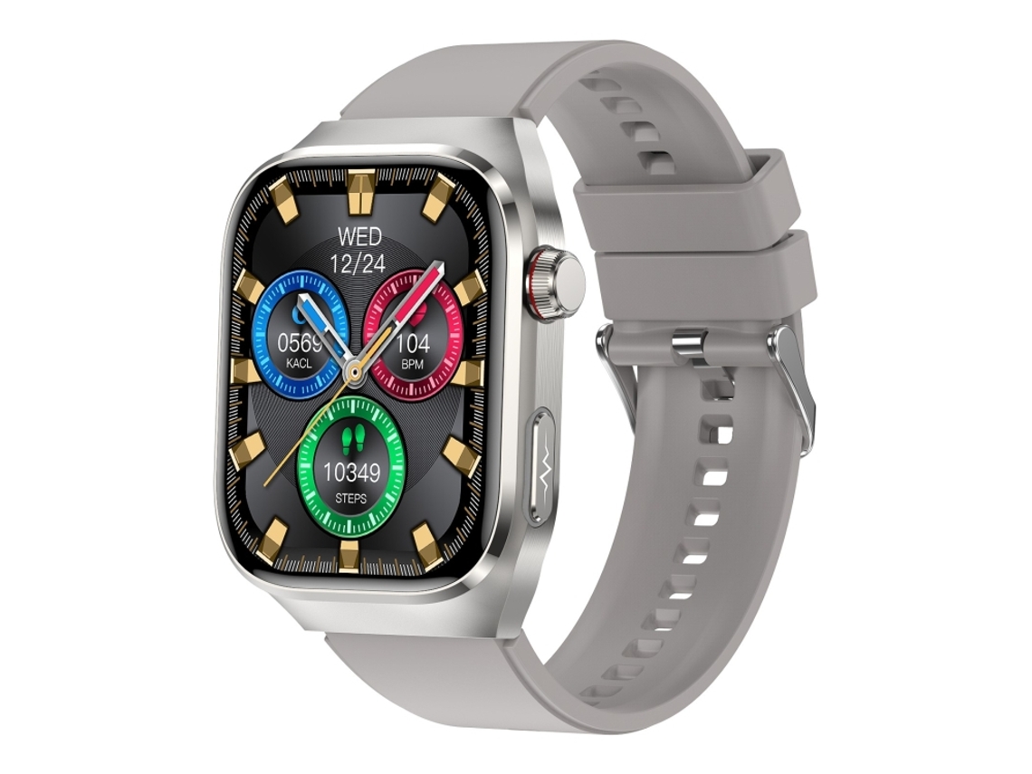 Tela Lcd De 2,04 Polegadas, Pulseira De Silicone, Smartwatch Com Suporte Para Monitoramento De Saúde Mdug (cinza)