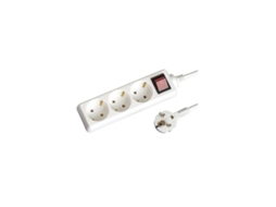 Base Múltipla 3 Tomadas Com Interruptor Cabo 1,5m 3x1mm Branco Gsc 0000001