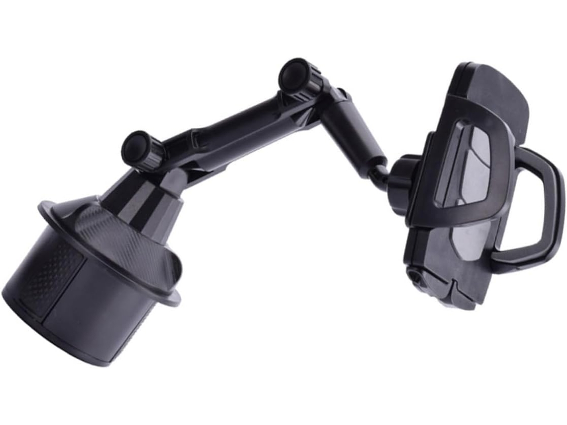 Suporte para Celular Veicular com Rotação de 360°, Plástico Preto, Ângulos de Visão Ajustáveis. SFUSHOS