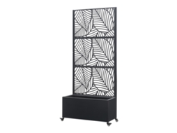 Divisória Surnskoki Com Floreira Aço 190 X 82 X 38 Cm Preto Casa.pro