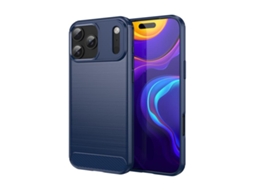 Capa De Tpu Para Iphone 17 Pro Max - Textura Escovada De Fibra De Carbono