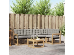 Vidaxl Conjunto De Sofás Para Exterior 6 Pcs Branco E Cinzento-claro