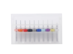 Conjunto de 10 brocas de torno em aço tungstênio com ponta reta de 0,3 a 1,2 mm
