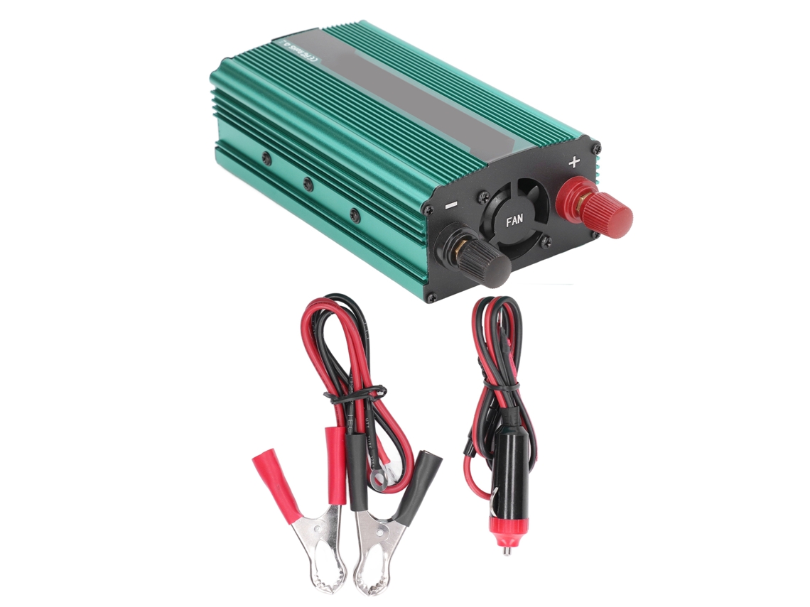 Inversor de energia solar para carro de 1000 W (CC 12 V para CA 220 V), ideal para residências, trailers e indústria.