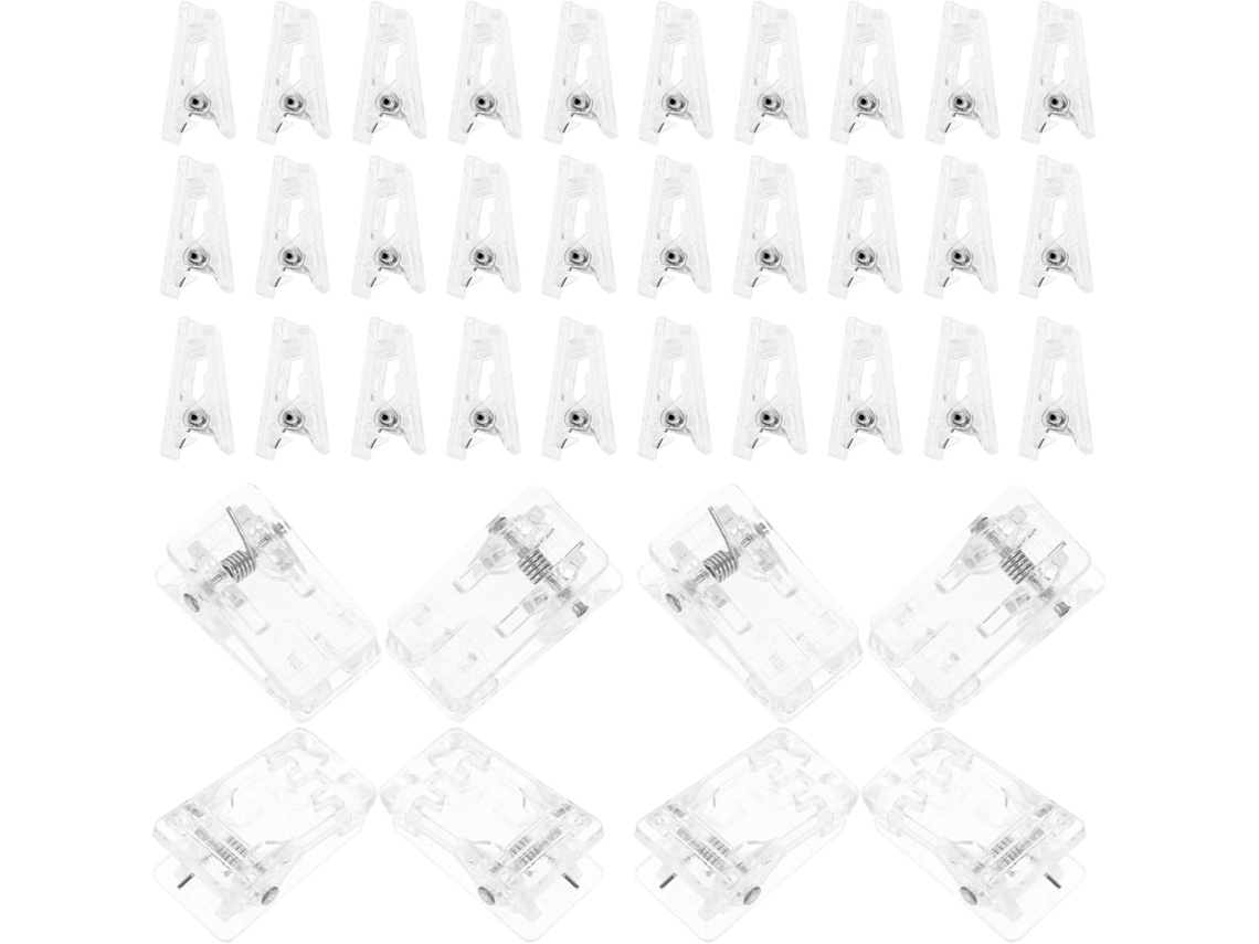 50 Prendedores De Plástico Com Mola Para Crachás E Credenciais, Duráveis E Transparentes, Ideais Para Eventos Escolares
