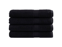 Towel, Towels Vidaxl Preto Algodão (100 X 200 Cm)