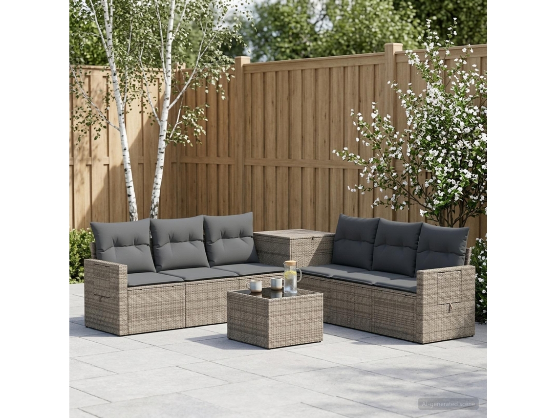 Vidaxl Conjunto De Sofás 8 Unid. Cinza E Cinza Escuro
