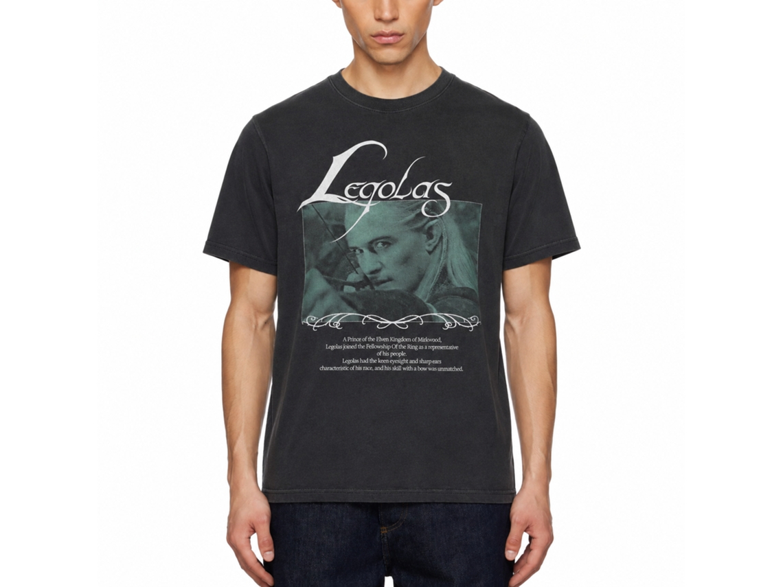 Rockinstone Lord Of The Rings Legolas Prince Of Mirkwood Black T-shirt Size:xxxl
