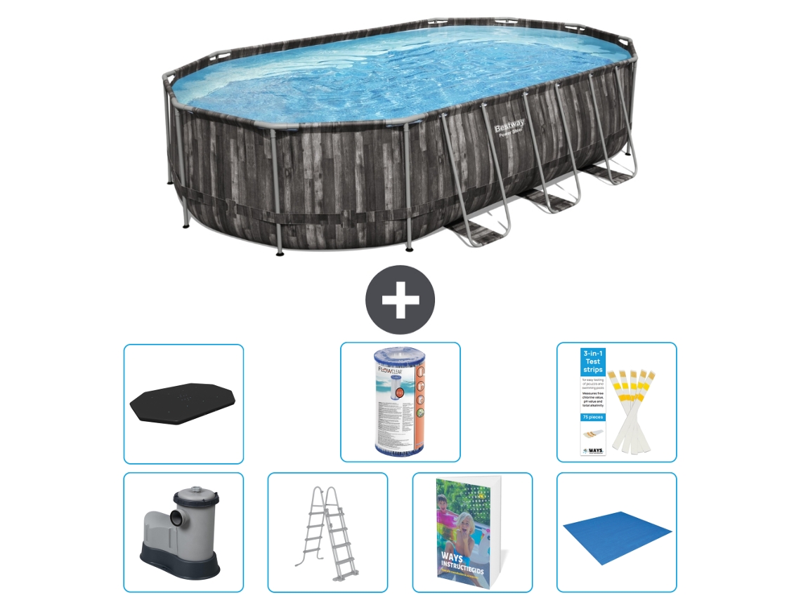 Bestway Piscina Bestway Power Steel Oval - 610x366x122 Cm - 8-peças S594