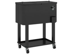 Carrinho Refrigerador de Bebidas 56l S/MARCA com Rodas e Abridor de Garrafas 67x35x80 Cm
